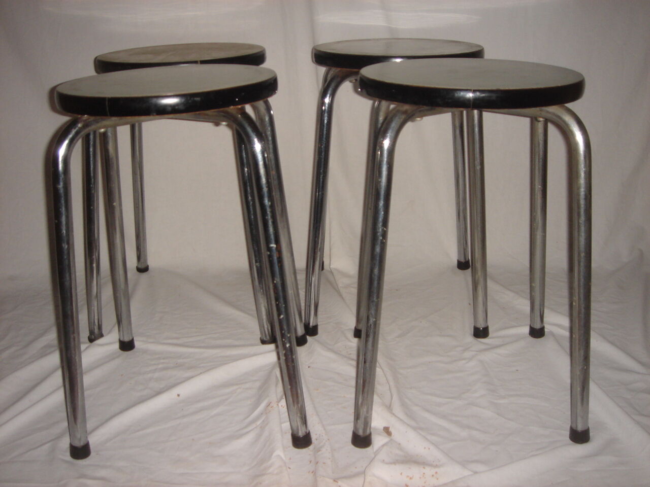 1965 Green or yellow formica stool