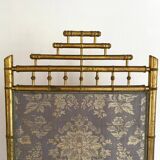 Fire screen, 19th century bamboo-style fireplace screen