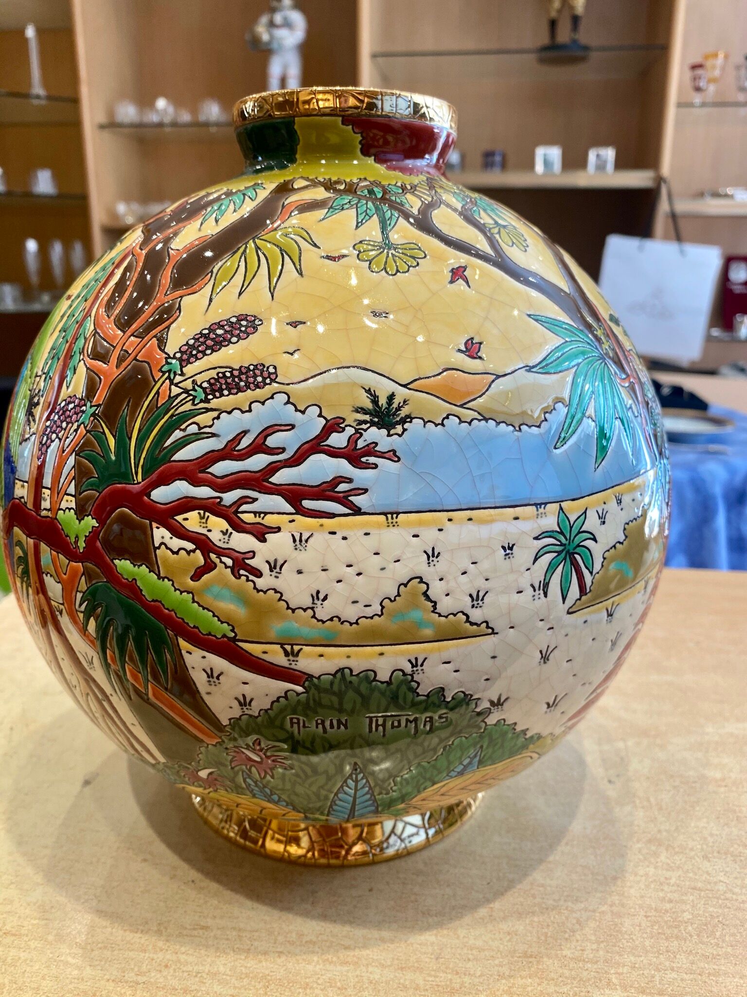 Vase boule Émaux de Longwy  Selency