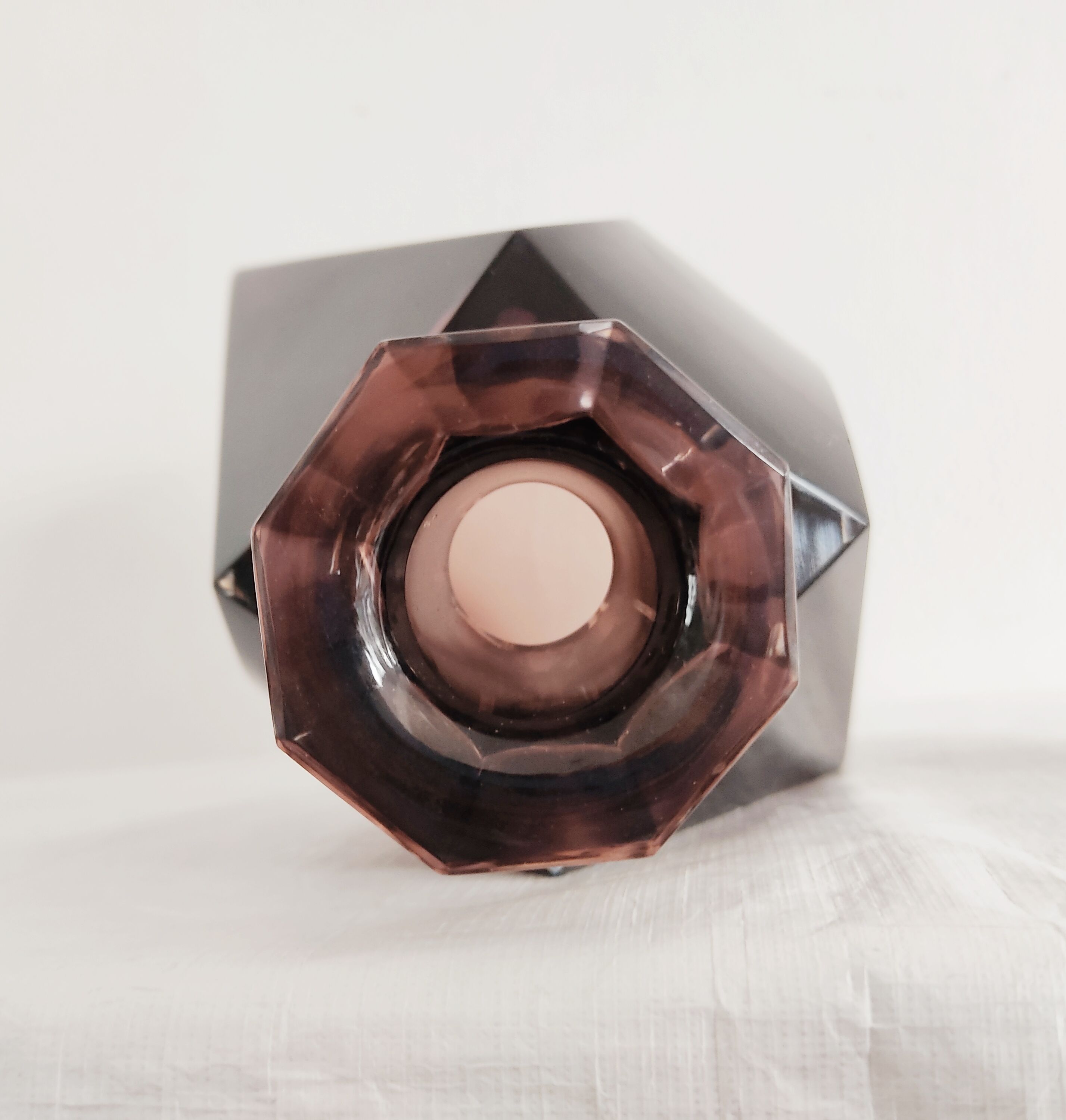 Val Saint Lambert crystal amethyst-coloured carafe