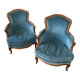 Beautiful Pair of shepherdesses in natural wood style louis XV.XIXe