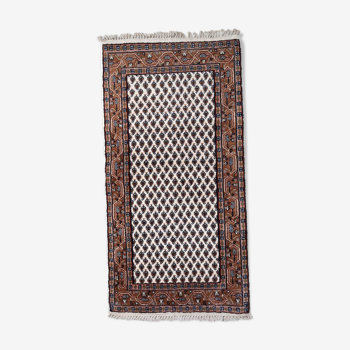 Vintage indian carpet seraband handmade 73cm x 140cm 1970s