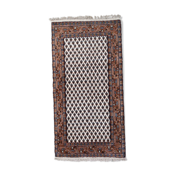 Vintage indian carpet seraband handmade 73cm x 140cm 1970s