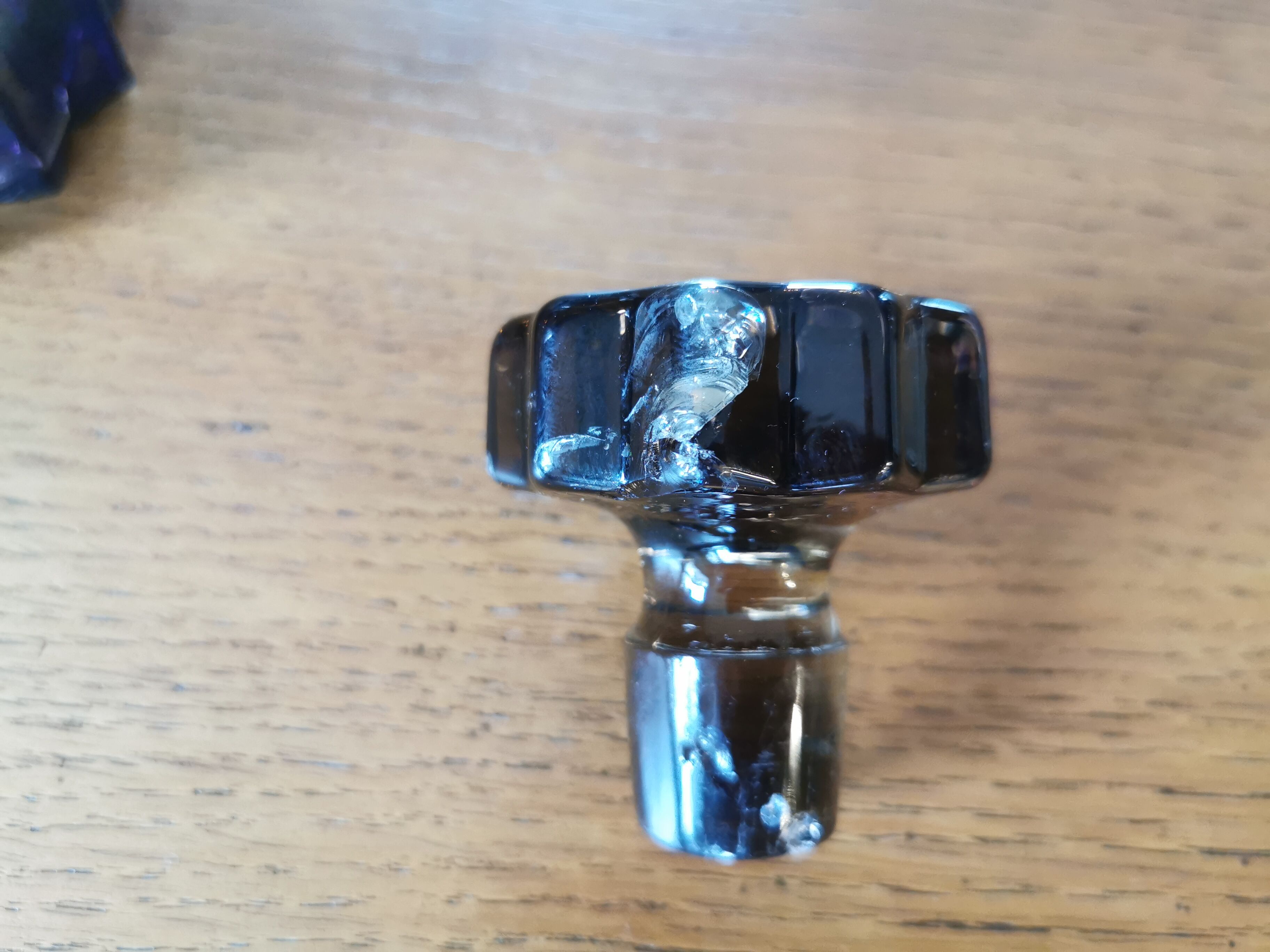 Pair of deco deco deco decanters smoked glass