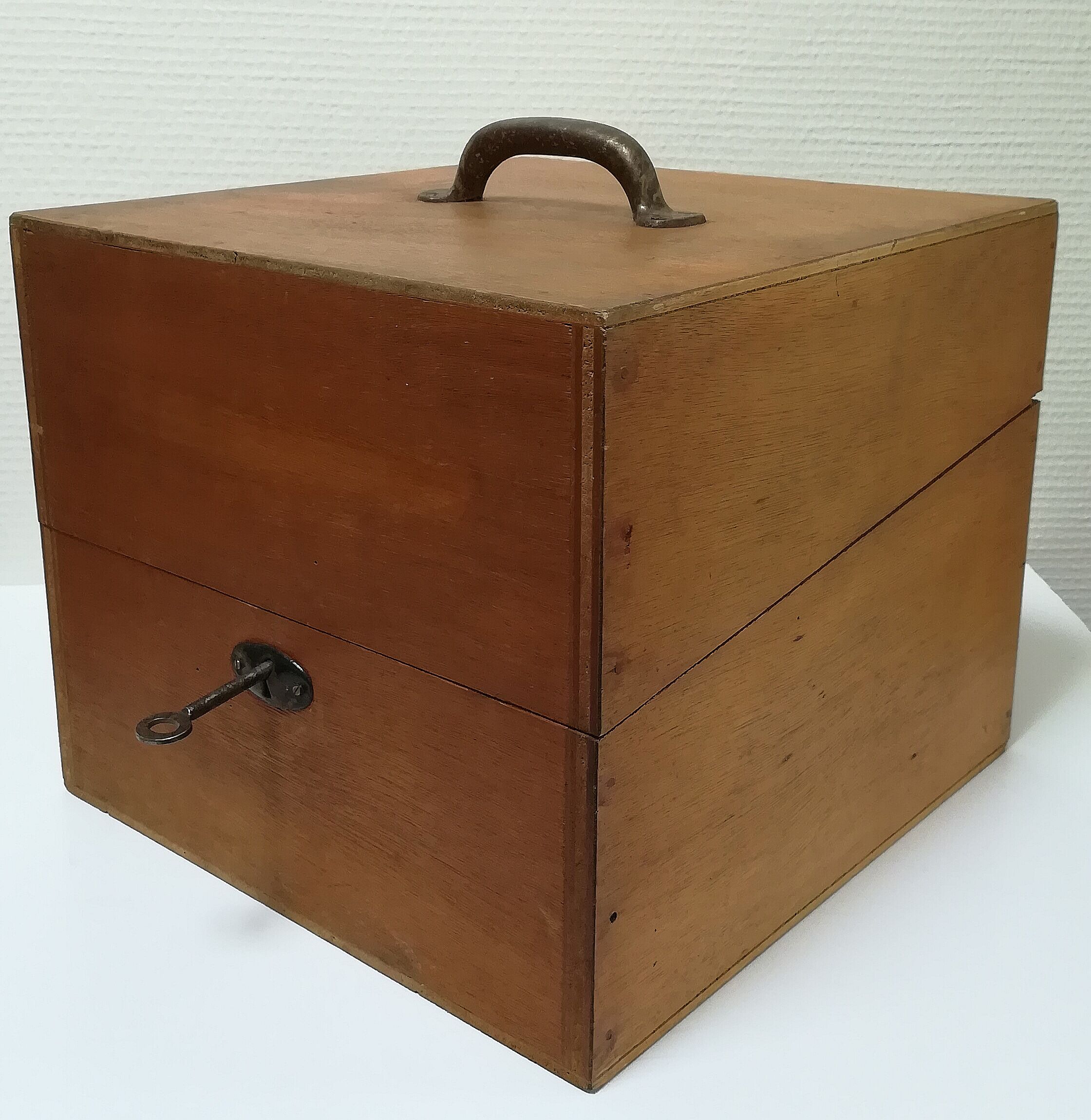 Vintage wooden filing box