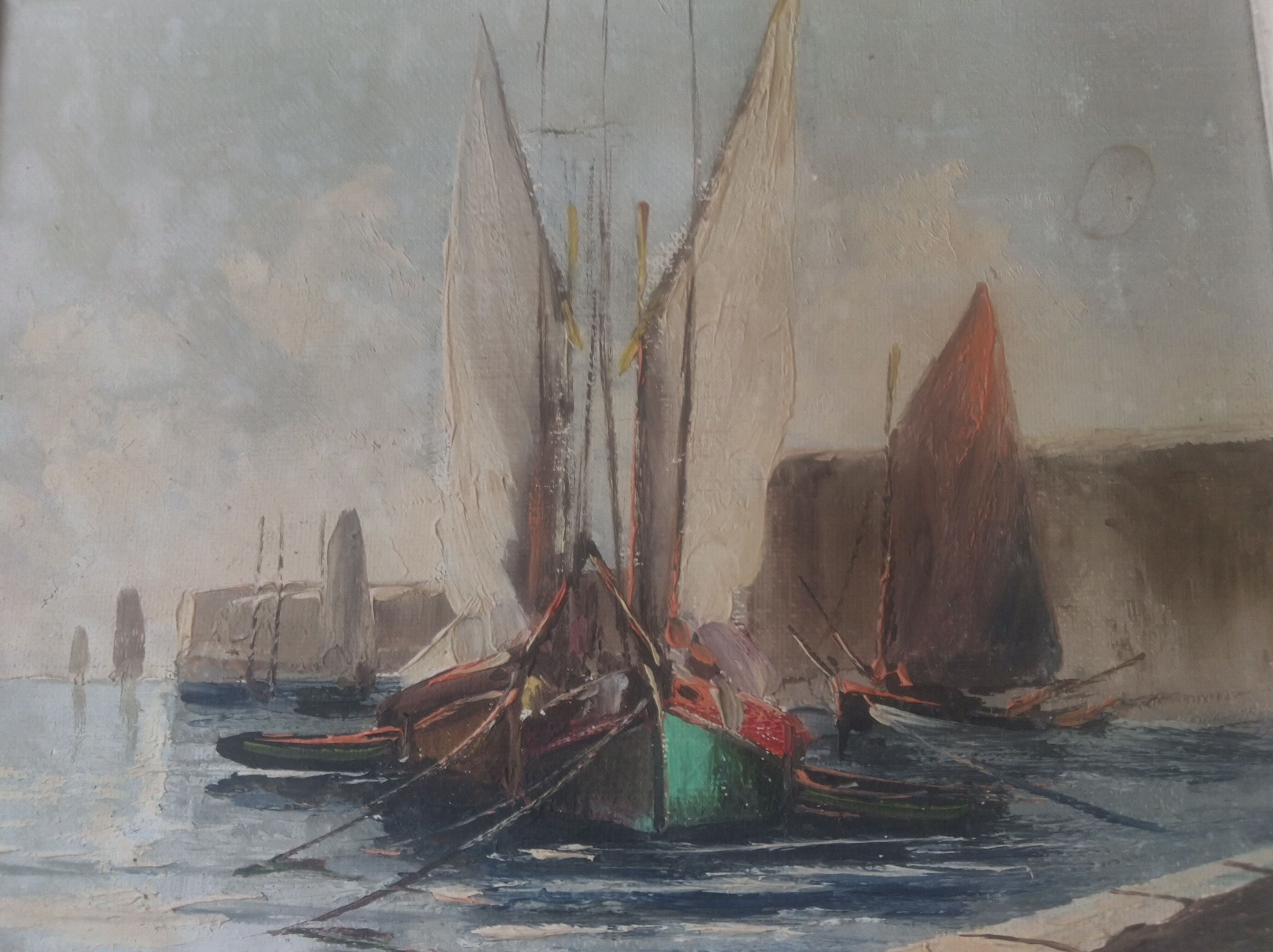 Tableau marine vers 1940 par Claude Marcy