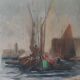 Tableau marine vers 1940 par Claude Marcy