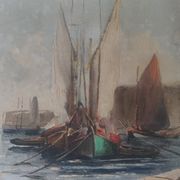 Tableau marine vers 1940 par Claude Marcy
