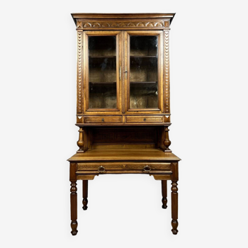 Office with tiered library, Napoleon III period circa 1880