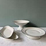 4 plats en porcelaine de Limoges Jules Vieillard XIXème
