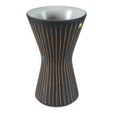 Vintage 1950s studio ceramic vase with sgraffito by Steuler.