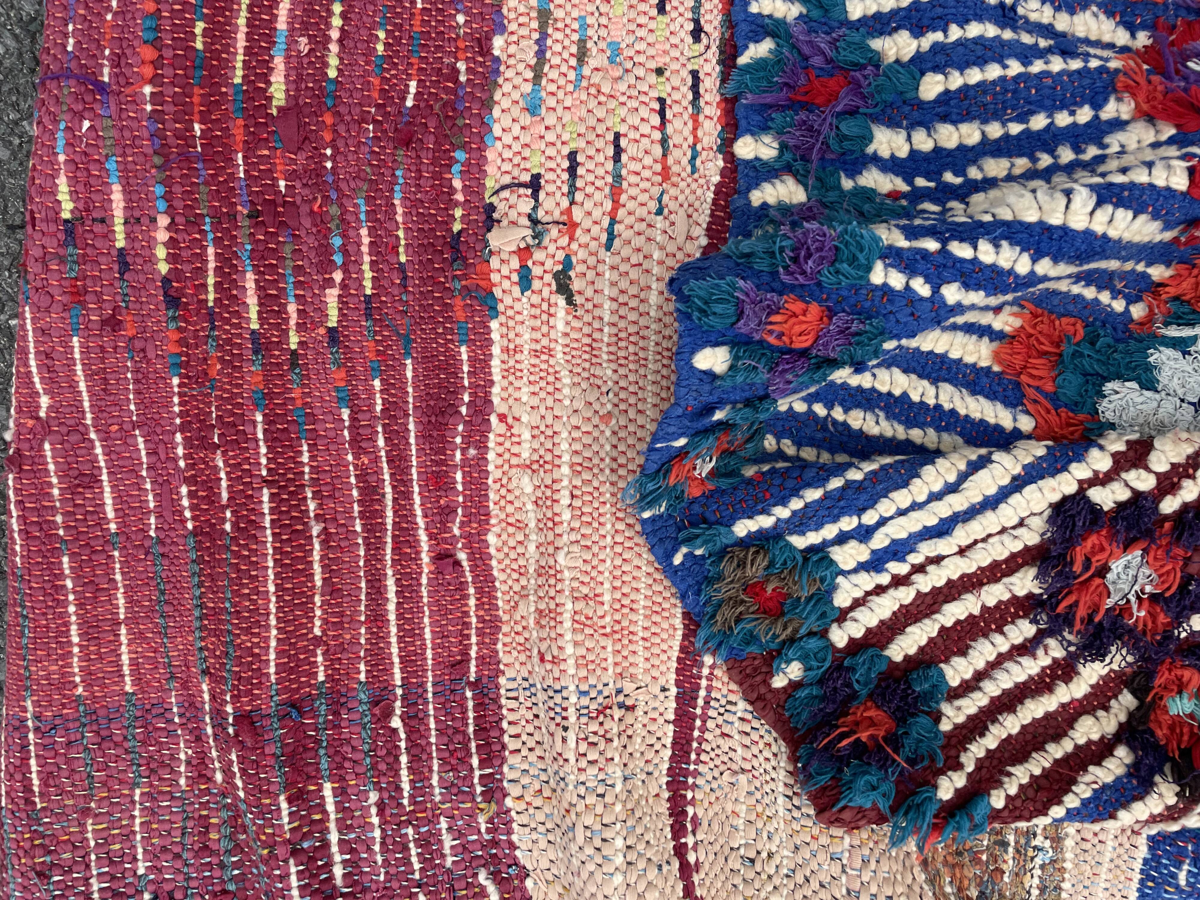 Vintage moroccan carpet berbere boucherouite