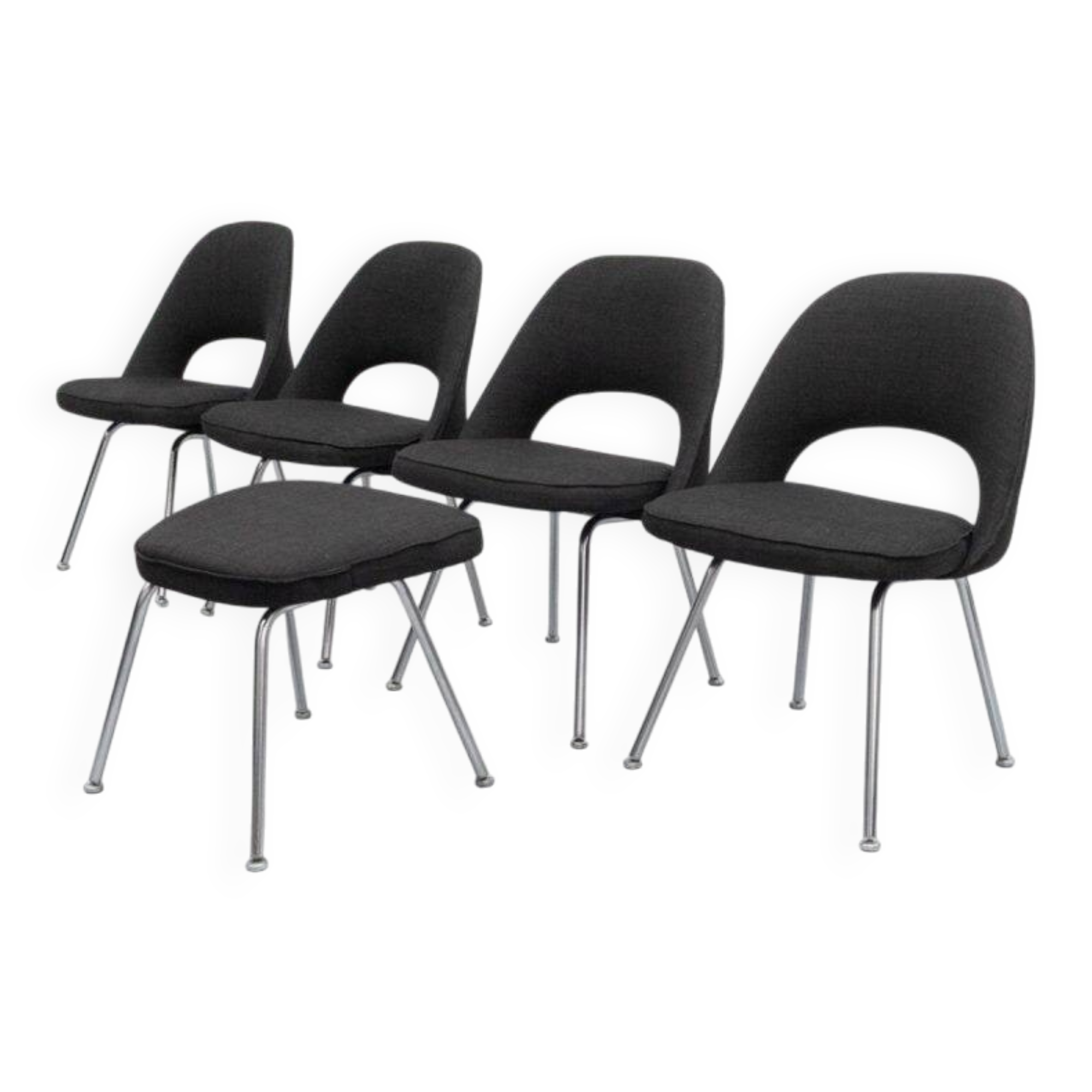 Conference dining chairs set 1970s