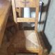 Monastery table with Occitan cross + 4 chairs - 20th century