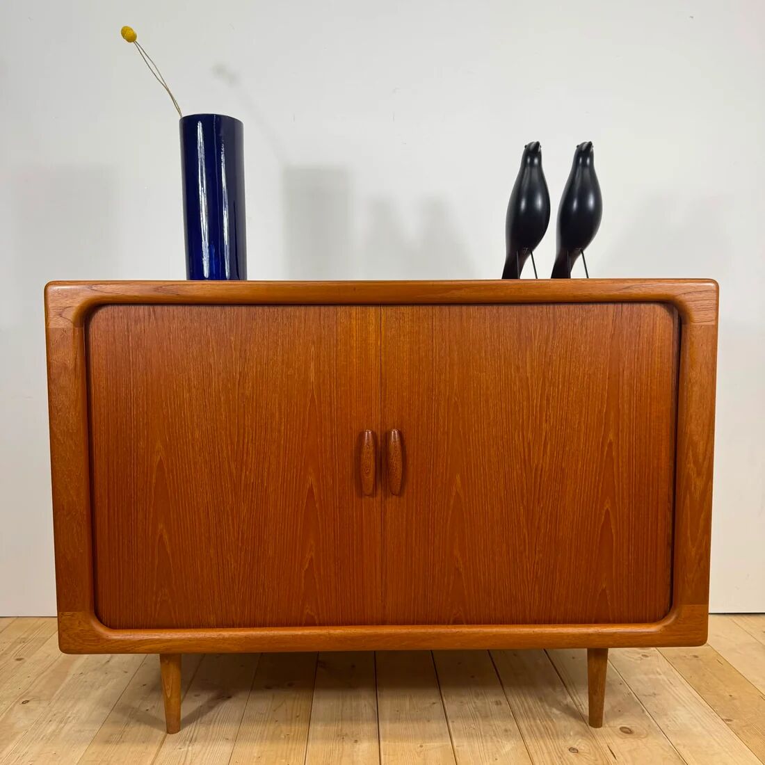 Dyrlund buffet in teak with sliding doors, Denmark 1960.