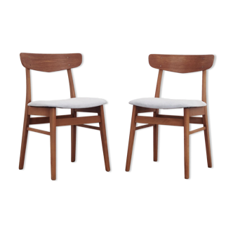 Set of two beech chairs, Danish design, 60s, made in Denmark