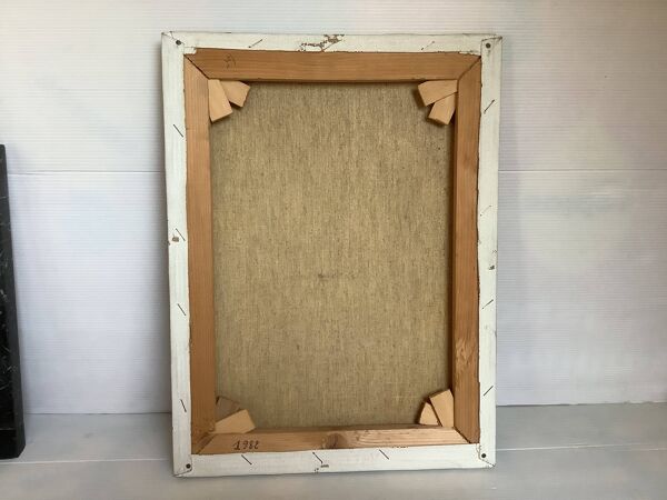 Tableau bouquet de rosesn huile sur toile signée