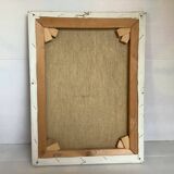 Bouquet of roses oil on canvas painting signed