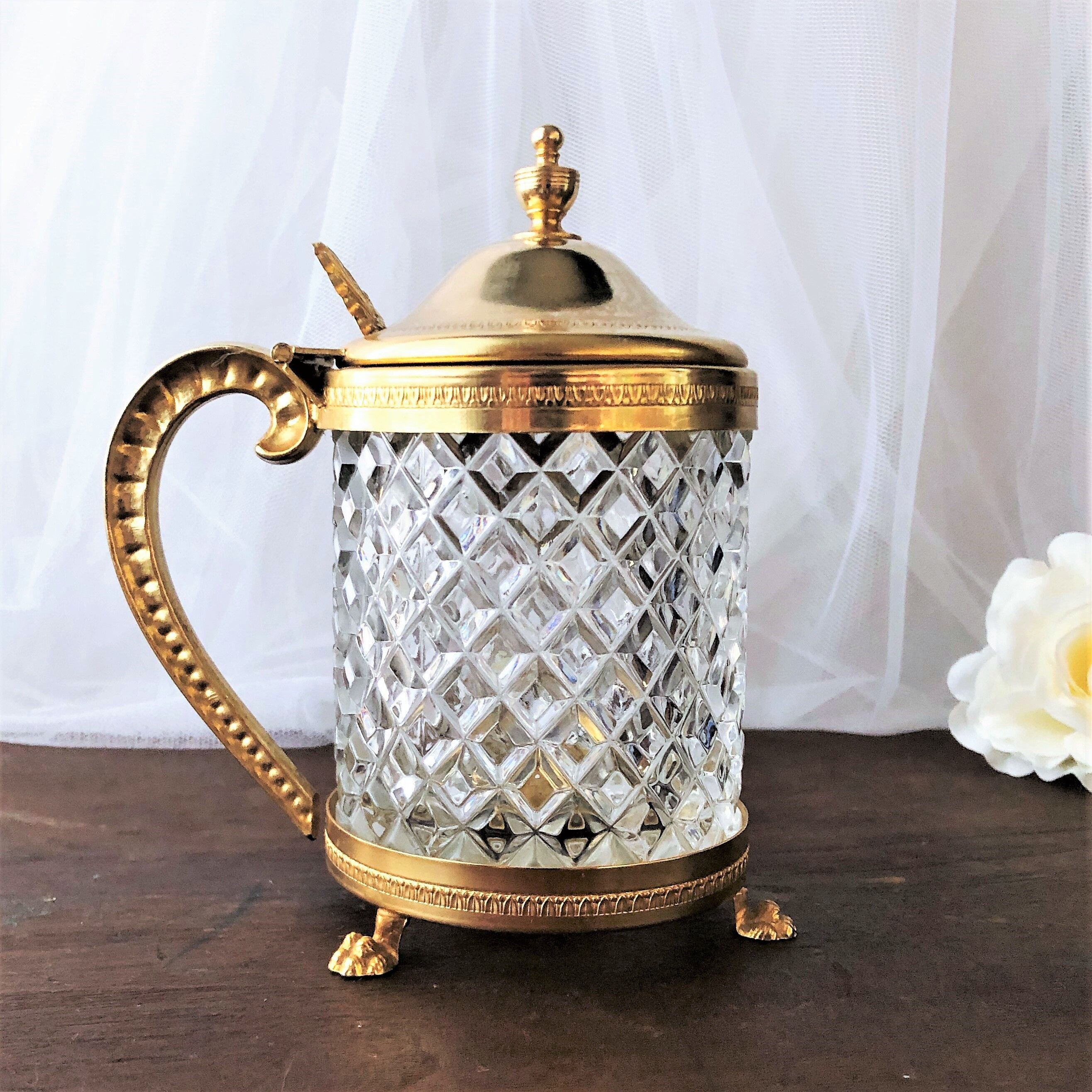 Candy box glass and brass