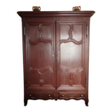 Solid oak cabinet and ironwork