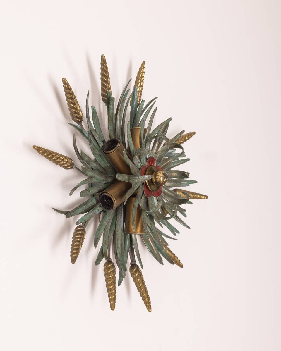Plafond ou applique vintage années 60 design floral italien