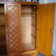 Cabinet vintage wood and rattan braces