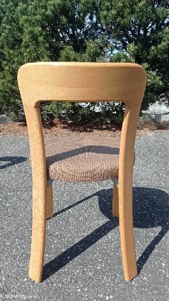 Pair of chairs by Bruno Rey in wood and fabric