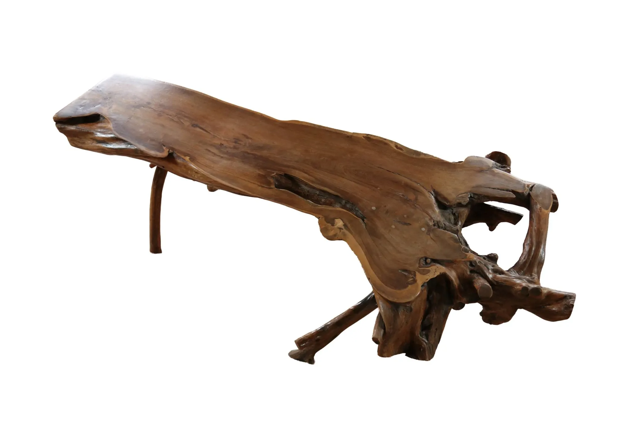 Large sculptural root wood coffee table – circa 1970