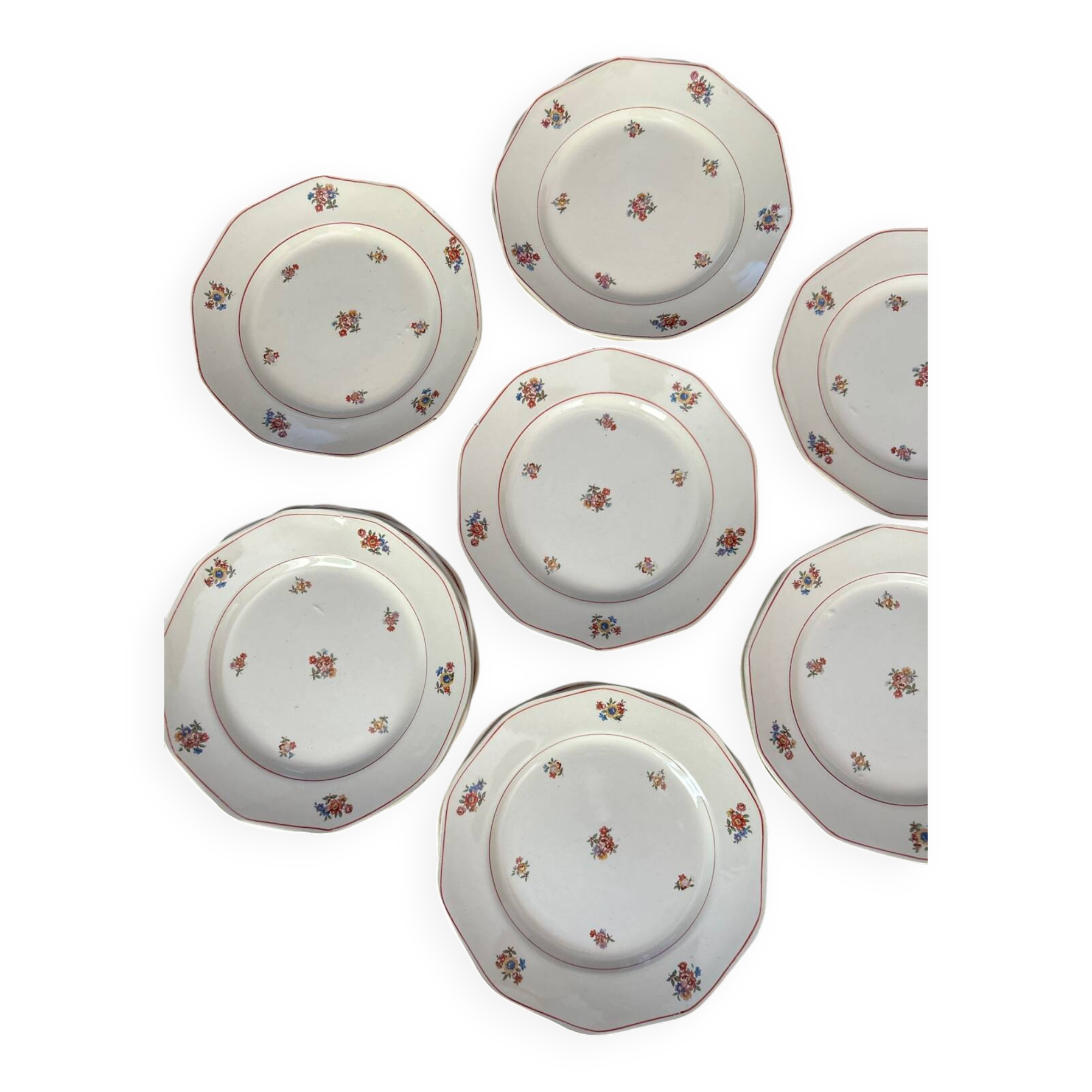 Set of 12 Vintage Dessert Plates