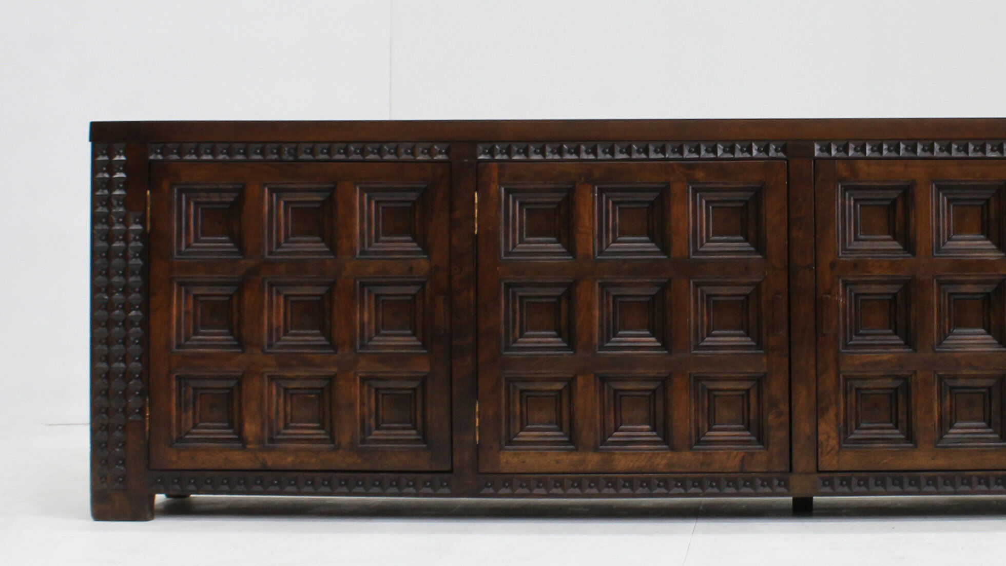 Spanish brutalist sideboard solid wood