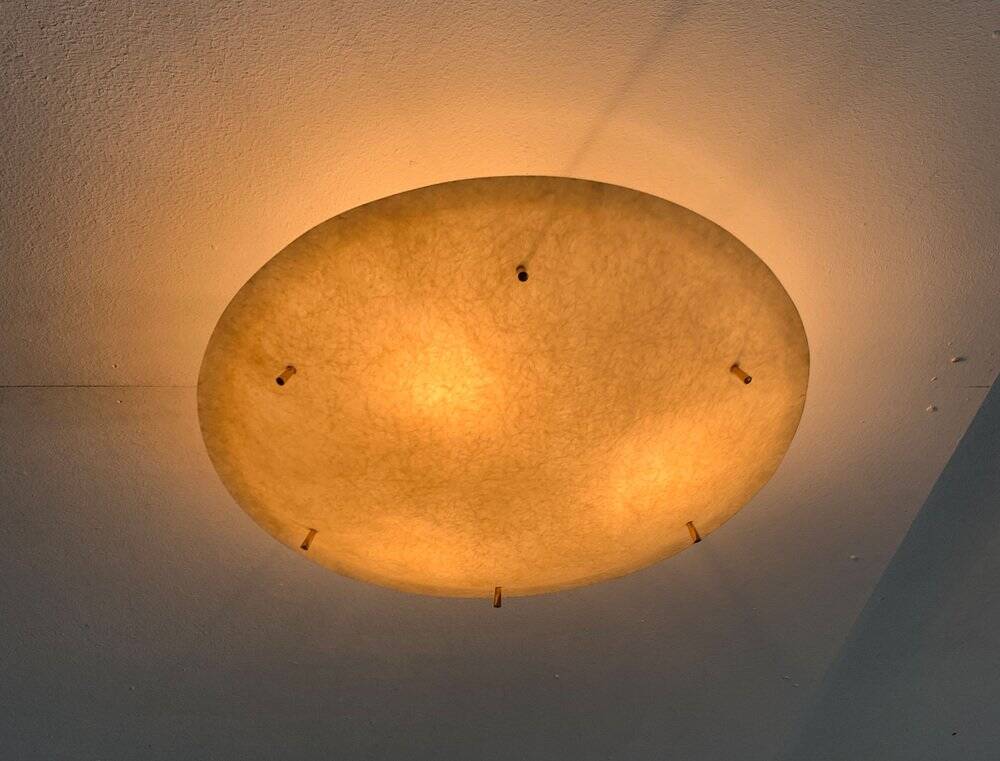 Mid-century minimalist fiberglass ceiling light, 1960s