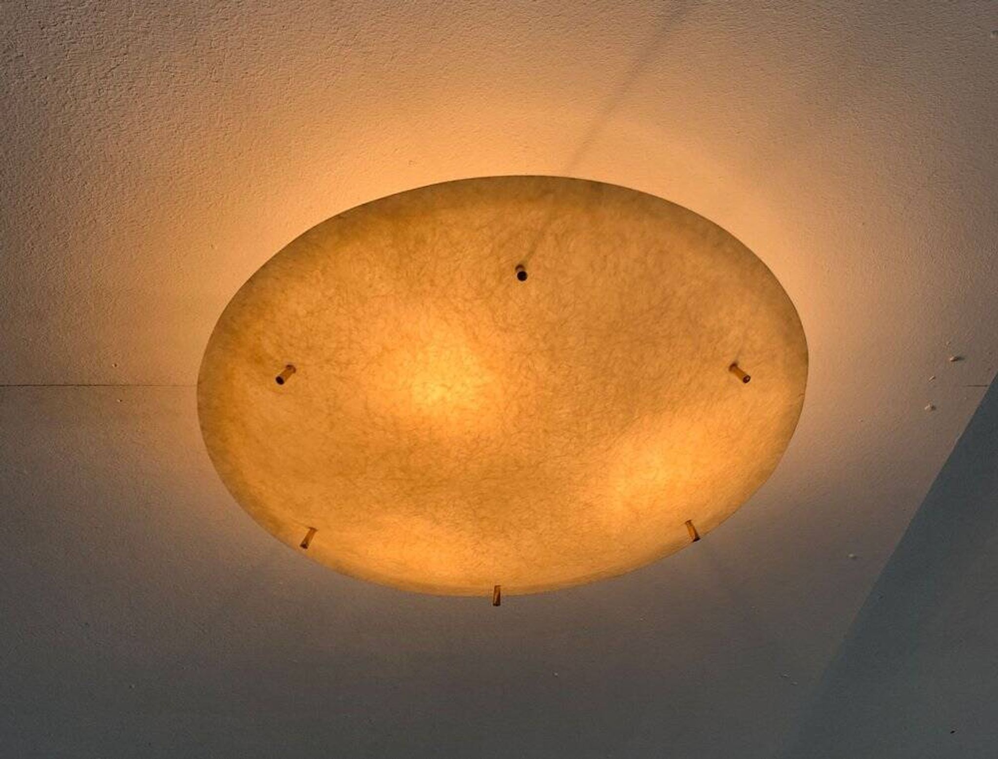 Mid-century minimalist fiberglass ceiling light, 1960s