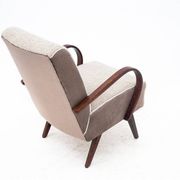 Fauteuil Art Déco beige bouclé, République tchèque