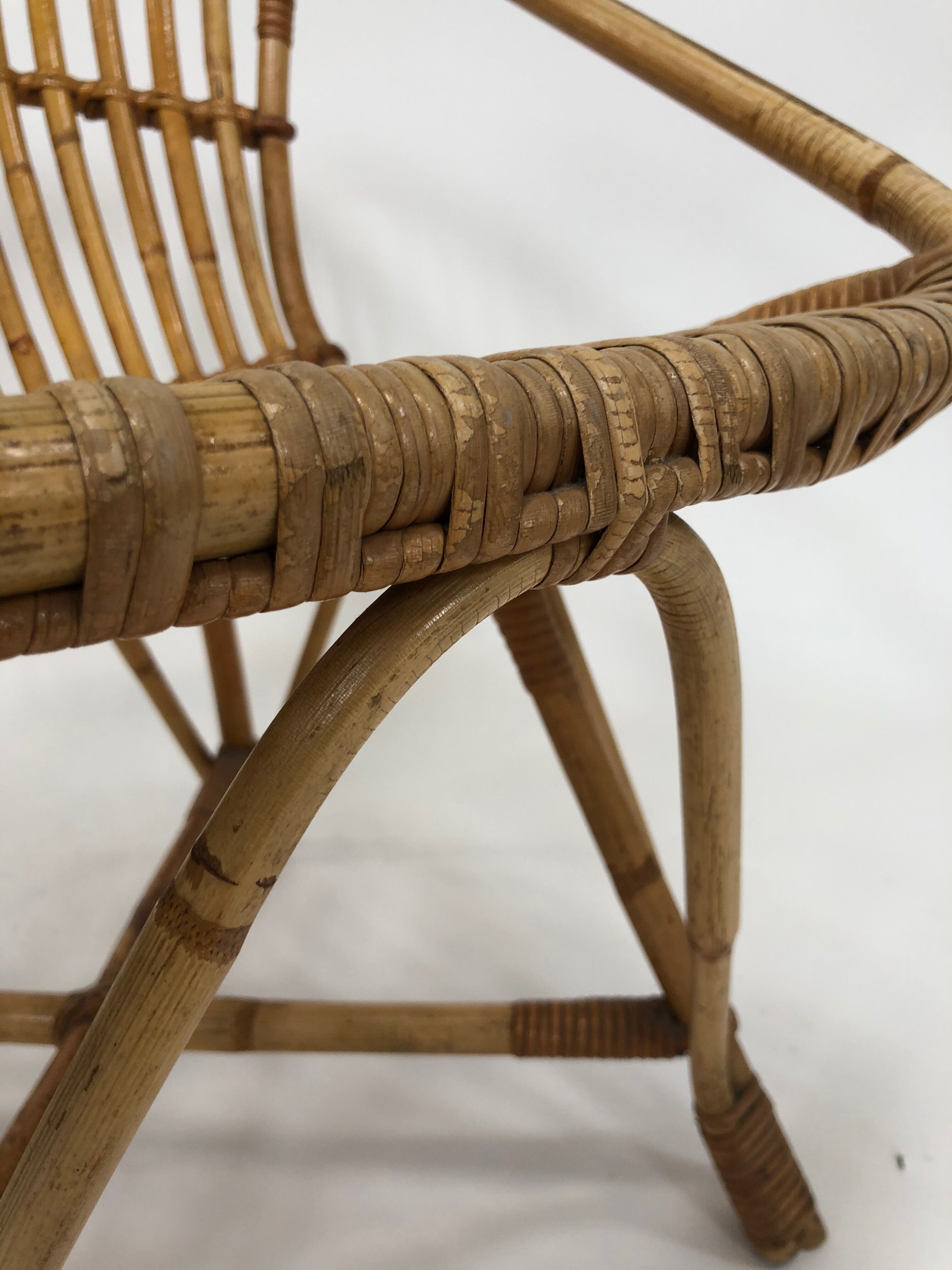 Rohe Noordwolde rattan chair, 1960, Netherlands