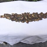 Antique bronze furniture pediment with flower motifs, Louis XVI style