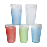 Set of 5 colored granite glasses 50s