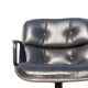 Charles Pollock Executive Knoll office chair in black leather.