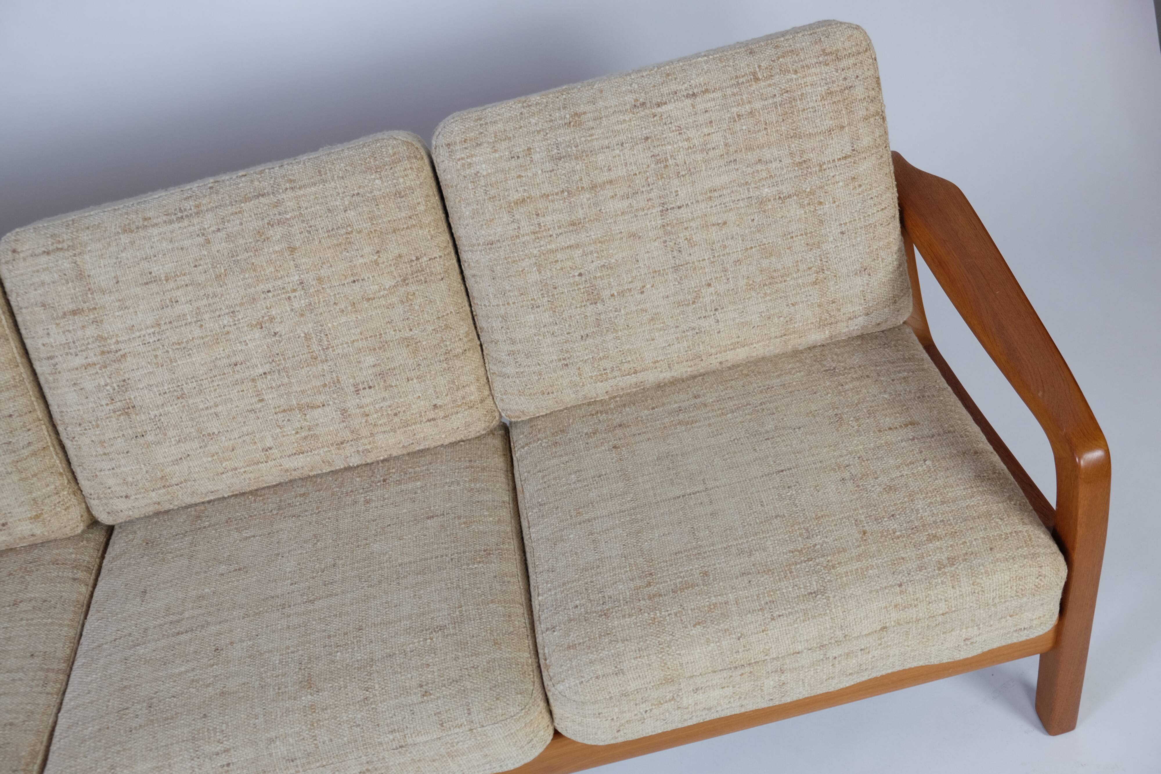 Danish 3-Sitzer Teak Sofa Daybed Juul Kristensen Vintage 60er 70s