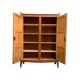 Vintage solid oak cross-braced wardrobe 1940