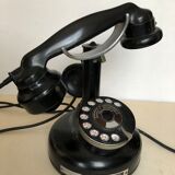 Old black Bakelite phone
