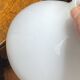 Lampe en opaline blanche et bleue 