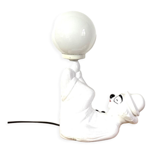 Lampe clown céramique, années