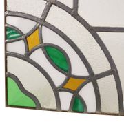 Colorful Art Deco Floral Stained Glass Window 51x42cm