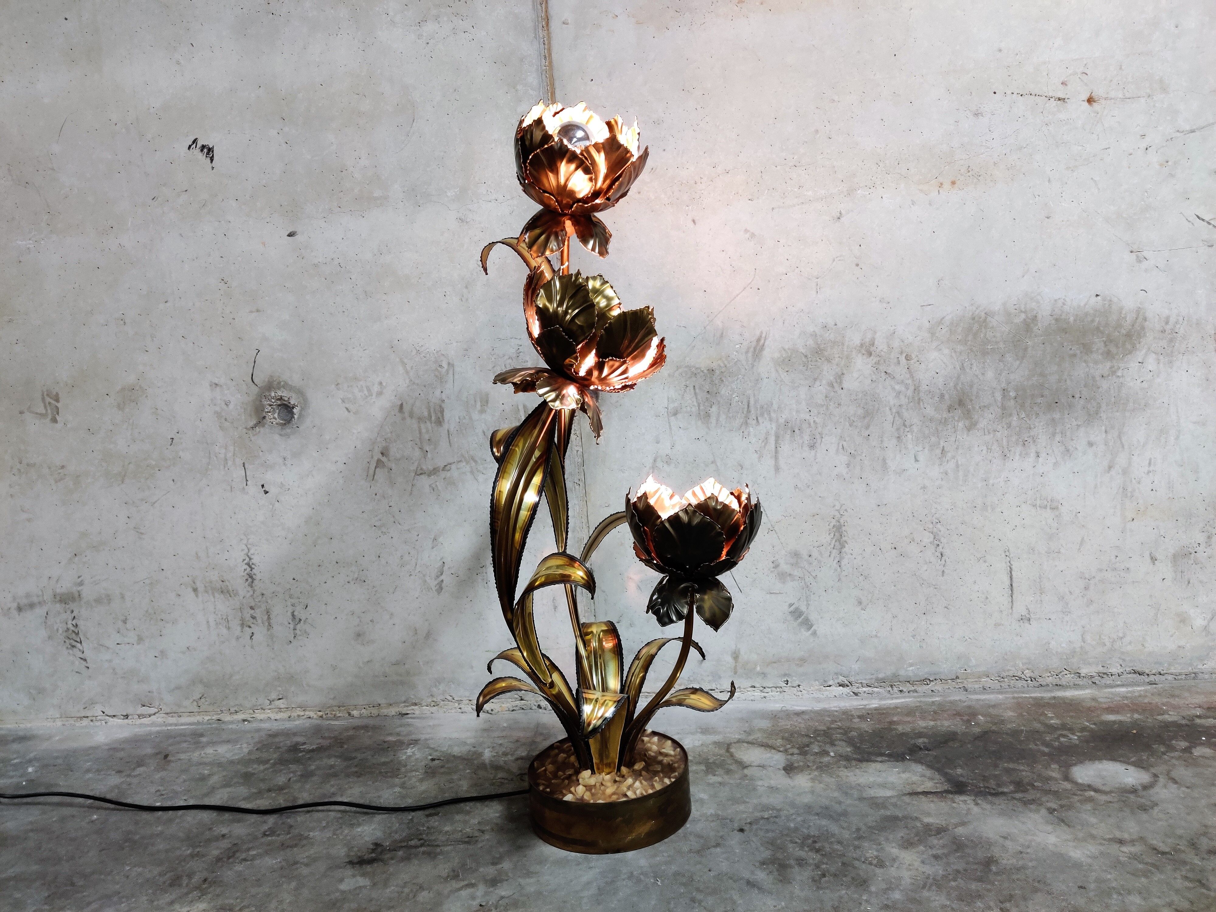 Maison Jansen flower lamp, 1970