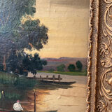 Tableau XIXème huile sur bois