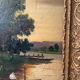 Painting XIXth oil on wood