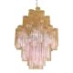 Contemporary Pink “Tronchi” Murano Glass Chandelier