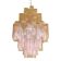 Contemporary Pink “Tronchi” Murano Glass Chandelier