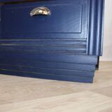 Art deco midnight blue chest of drawers 1950 france