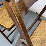 Lot folding chairs in canning